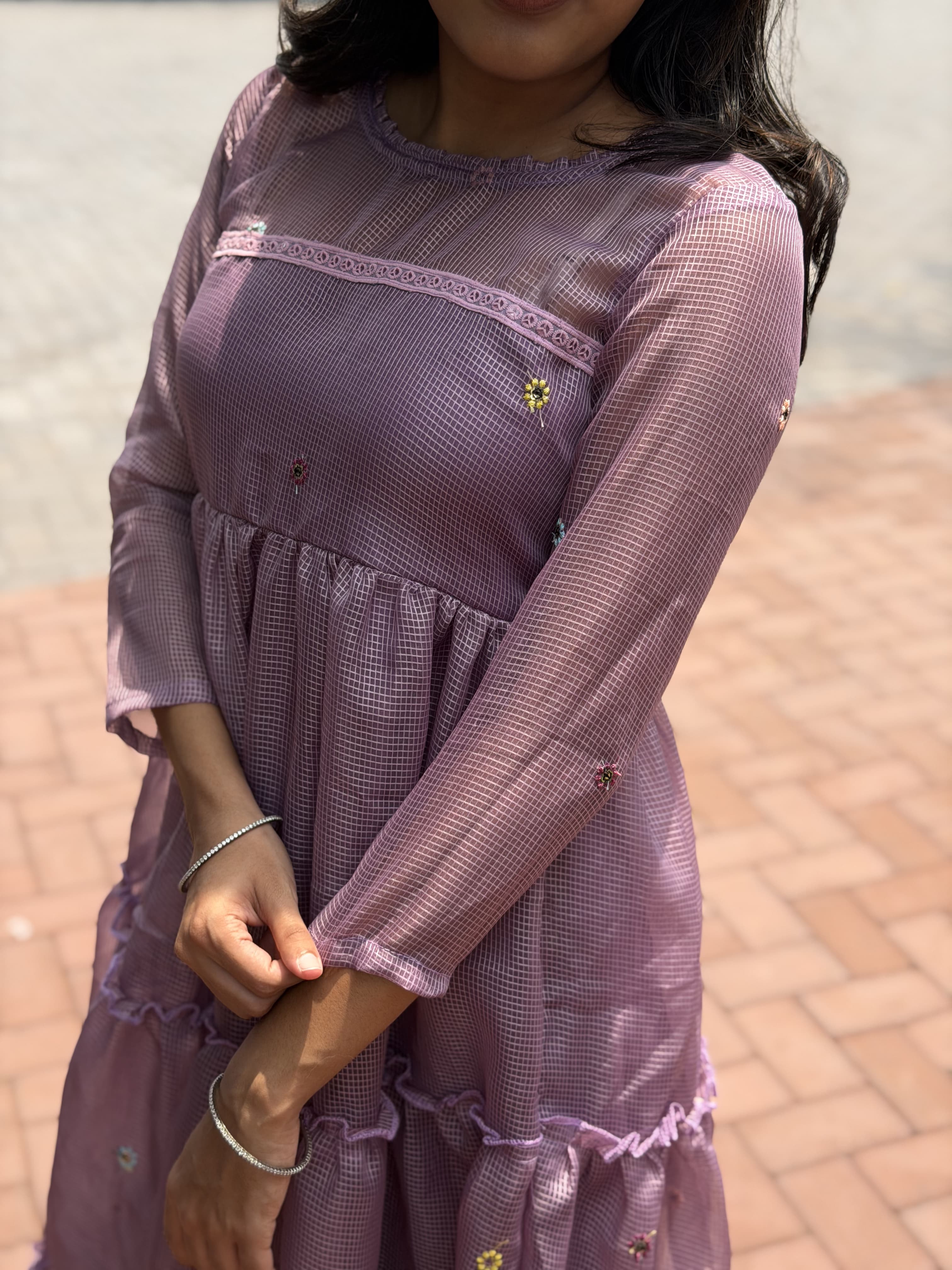 [PBC1017] – Dusty Mauve Meadow Jaipur Soft Cotton | Made-to-Order