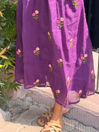 [PBC1018] – Royal Violet Embroidered Mul Chanderi | Made-to-Order