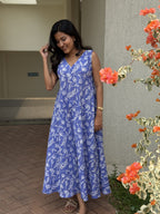 [PBC1007] – Periwinkle Tulip Jaipur Soft Cotton | Made-to-Order