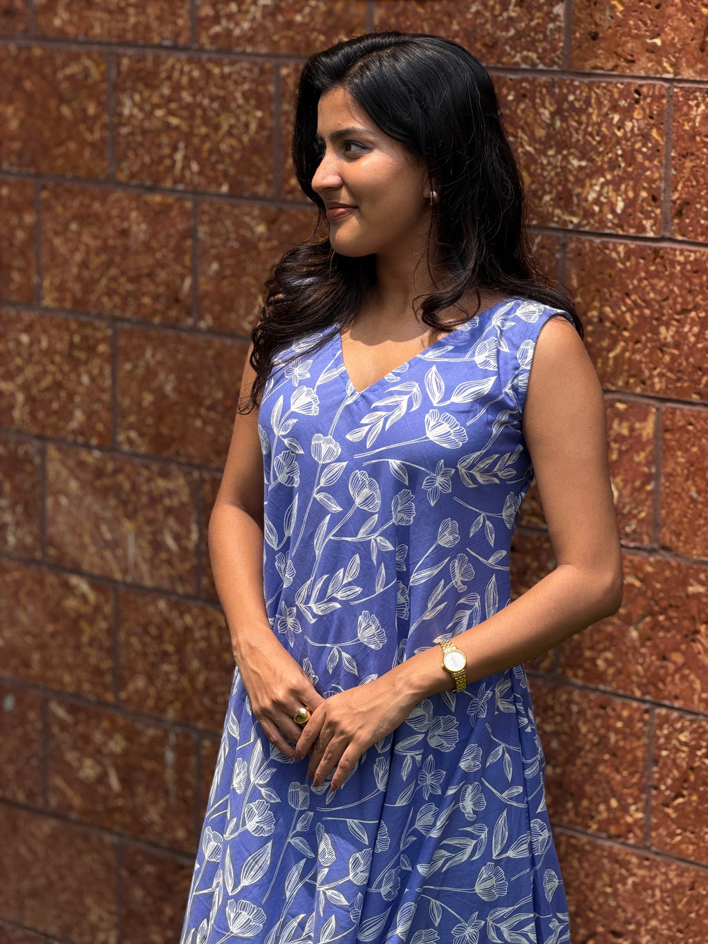 [PBC1007] – Periwinkle Tulip Jaipur Soft Cotton | Made-to-Order