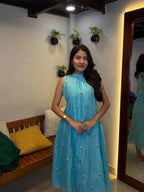 [PBC1004] – Sky Blue Embroidered Mul Chanderi | Made-to-Order