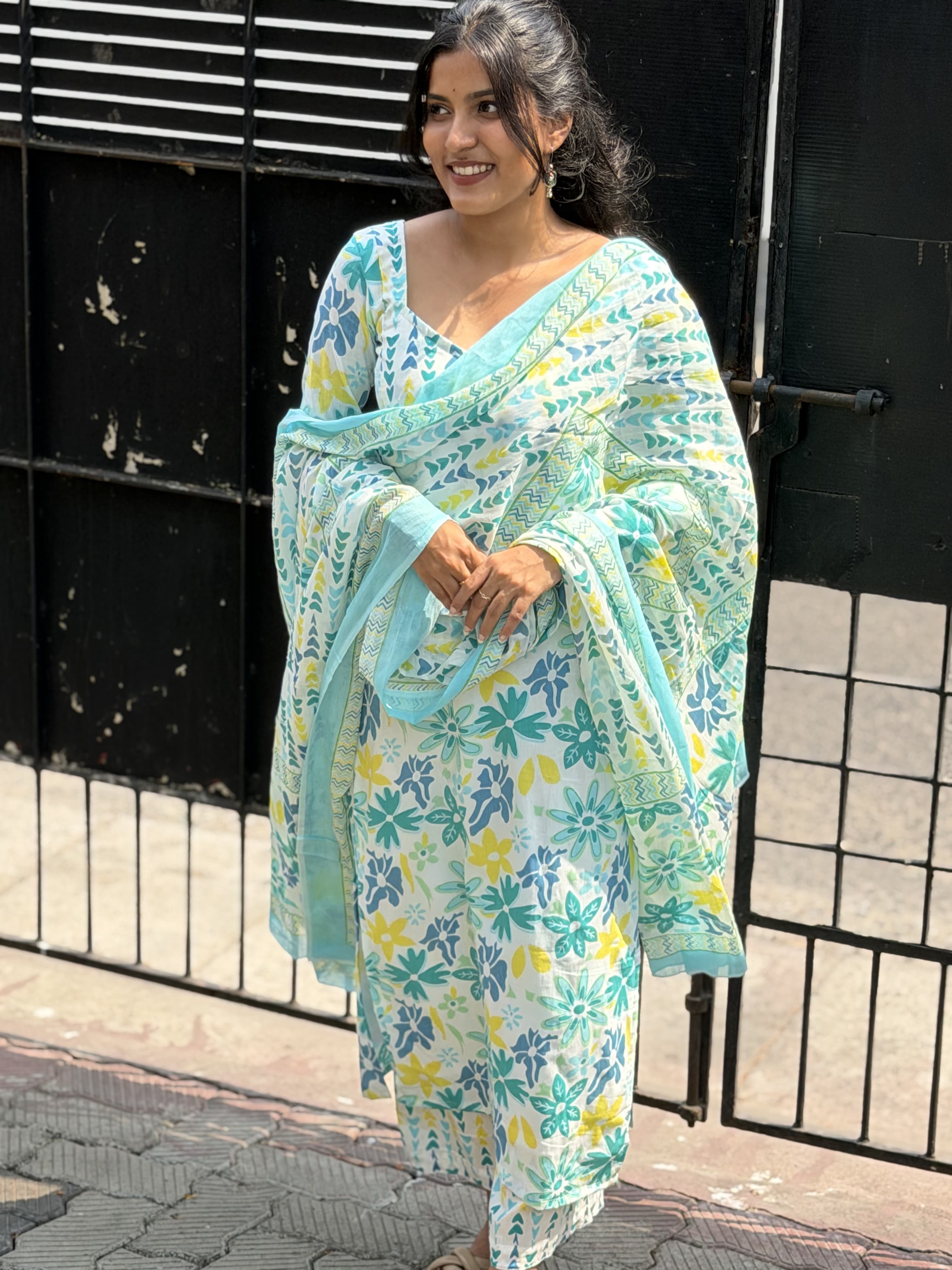 [PBC1020] – Summer Floral Jaipur Soft Cotton | Made-to-Order