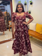 [PBC1022] – Deep Wine Floral Jaipur Soft Cotton | Made-to-Order
