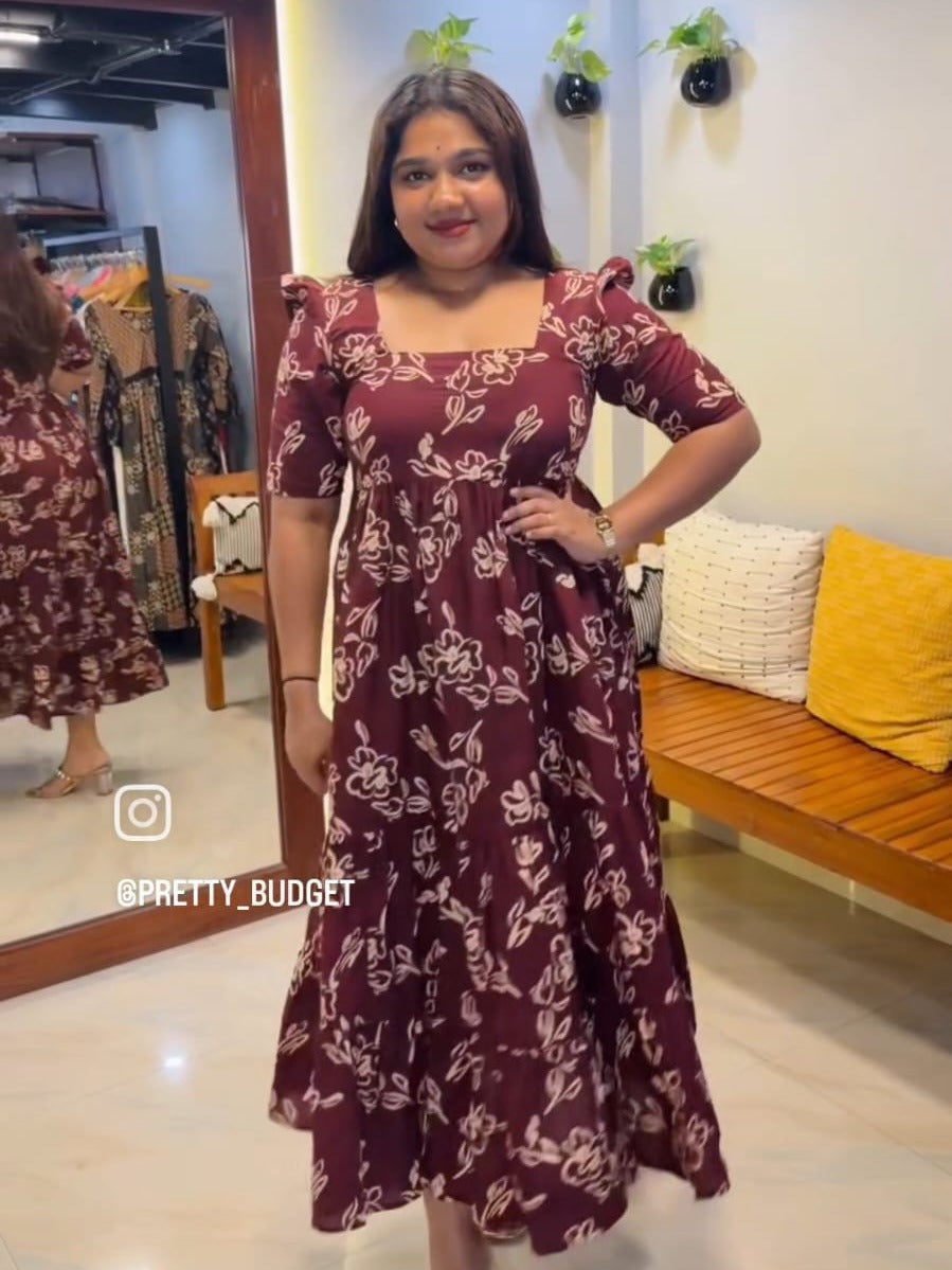 [PBC1022] – Deep Wine Floral Jaipur Soft Cotton | Made-to-Order
