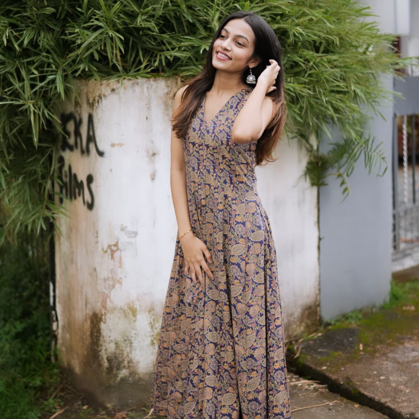 [PBC1023] – Heritage Indigo Kalamkari Jaipur Soft Cotton | Made-to-Order