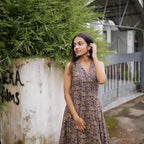 [PBC1023] – Heritage Indigo Kalamkari Jaipur Soft Cotton | Made-to-Order