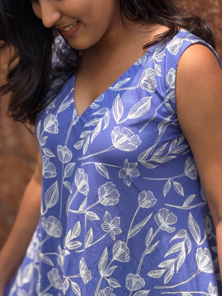 [PBC1007] – Periwinkle Tulip Jaipur Soft Cotton | Made-to-Order
