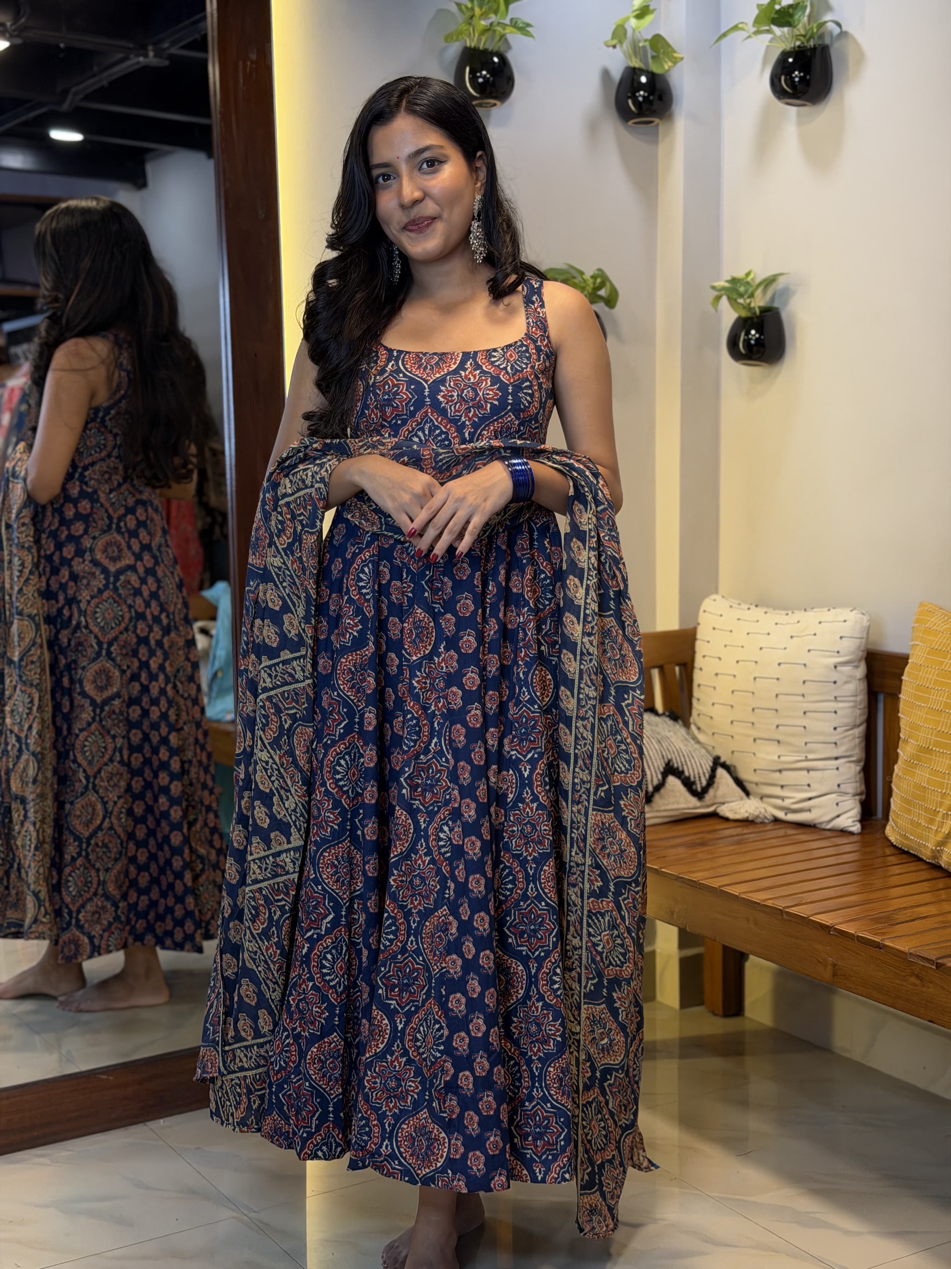 [PBC1024] – Royal Indigo Ajrakh Jaipur Soft Cotton | Made-to-Order
