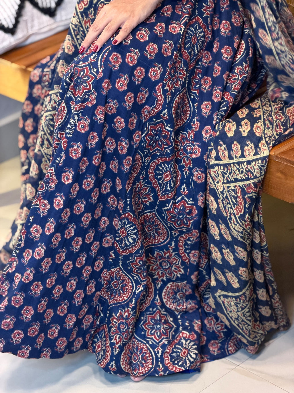 [PBC1024] – Royal Indigo Ajrakh Jaipur Soft Cotton | Made-to-Order