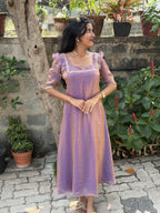 [PBC1012] – Lavender Gold Fendi Organza | Made-to-Order