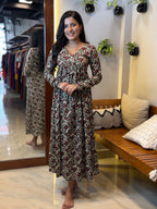 [PBC1059] Maroon Ajrakh Bloom Jaipur Soft Cotton – full-body front