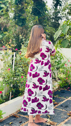 [PBC1065] Magenta Poppy Jaipur Soft Cotton – full-body back