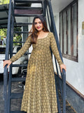 [PBC1067] Olive Medallion Booti Jaipur Soft Cotton – full-length front view